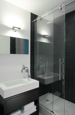 ideais casa de banho moderna com duche em vidro