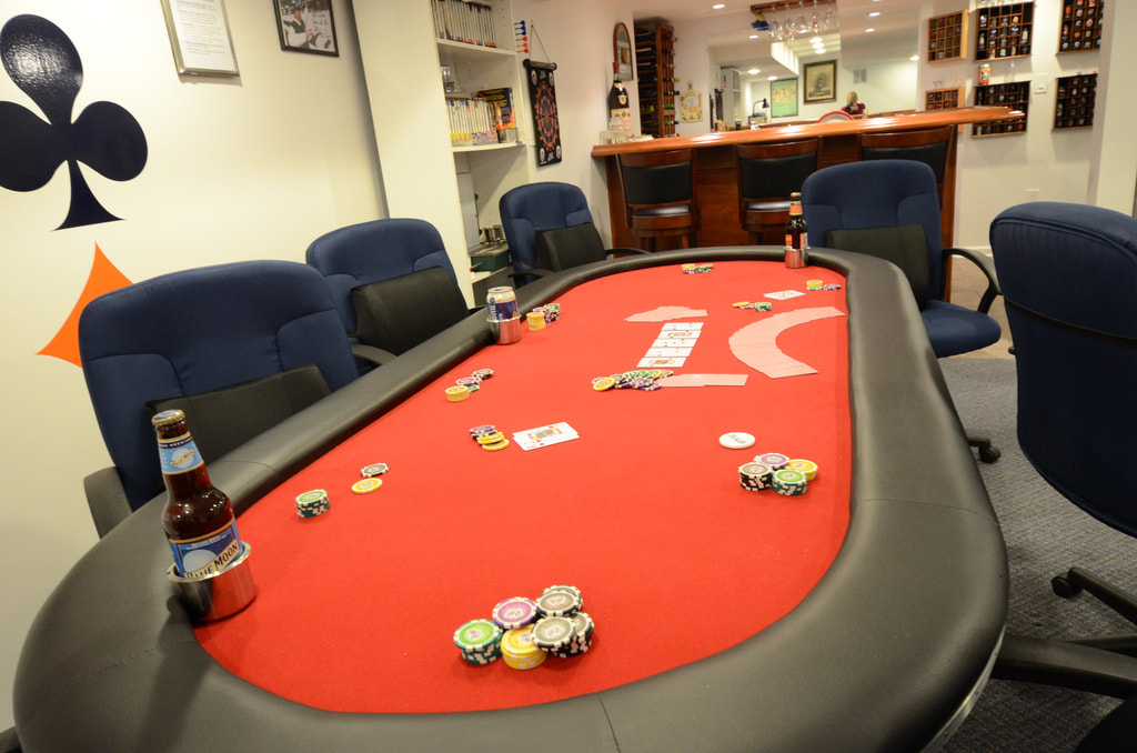 decoração de interiores para mesa de poker