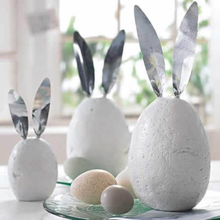 decoração de coelhos de páscoa