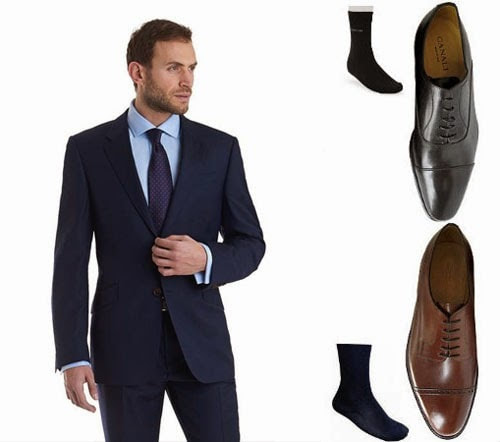 fato azul-gravata-sapatos-meias